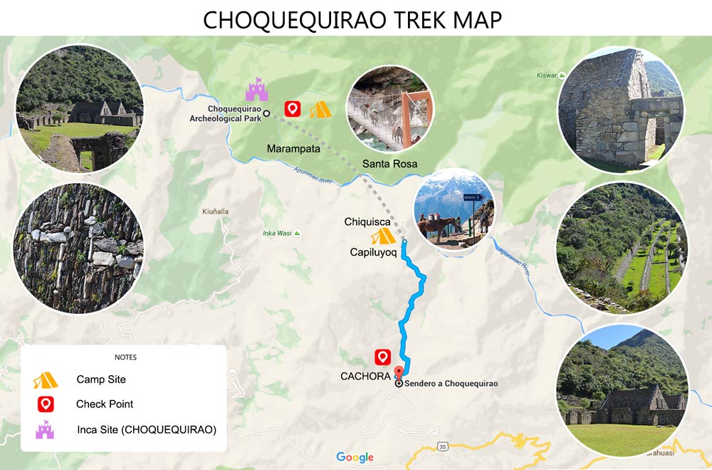 Choquequirao Trek Map